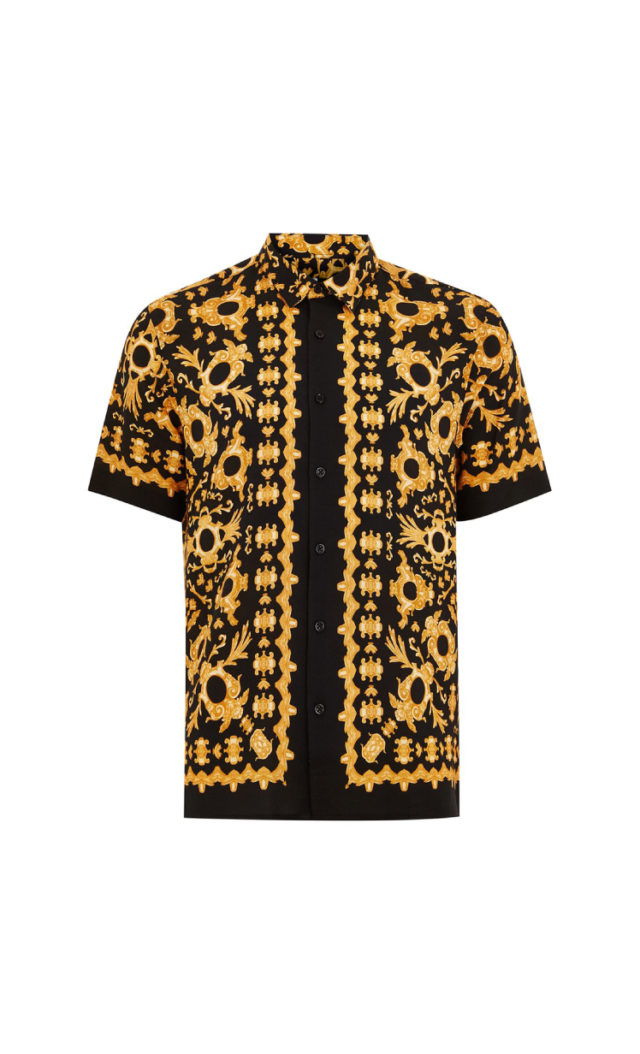 black and gold baroque shirt