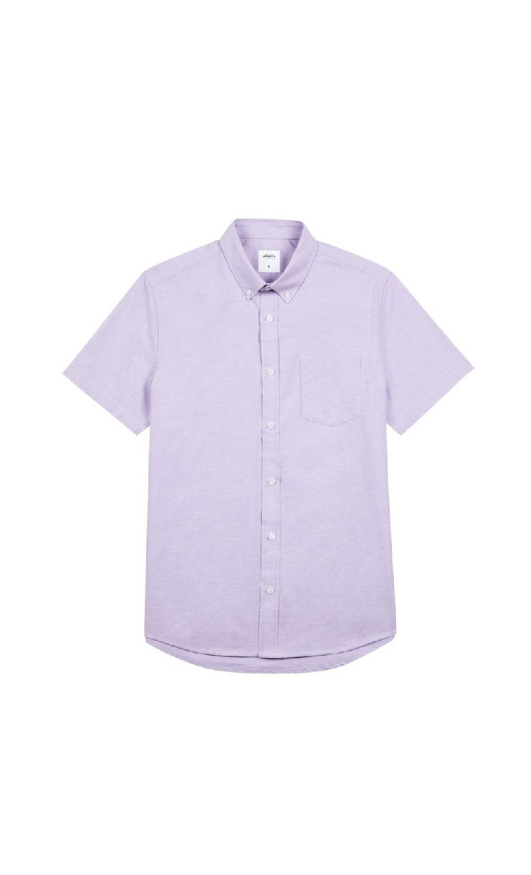 Lilac Short Sleeve Oxford Shirt - Hello! We are wt+