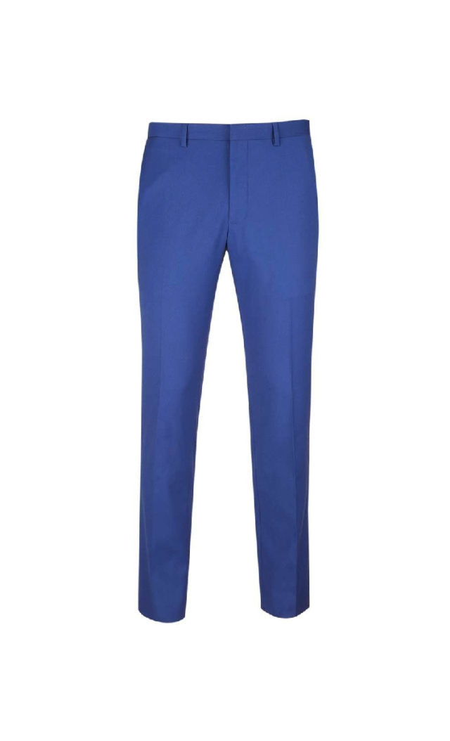 Bright Blue Skinny Fit Trousers With Stretch - Hello! We are wt+