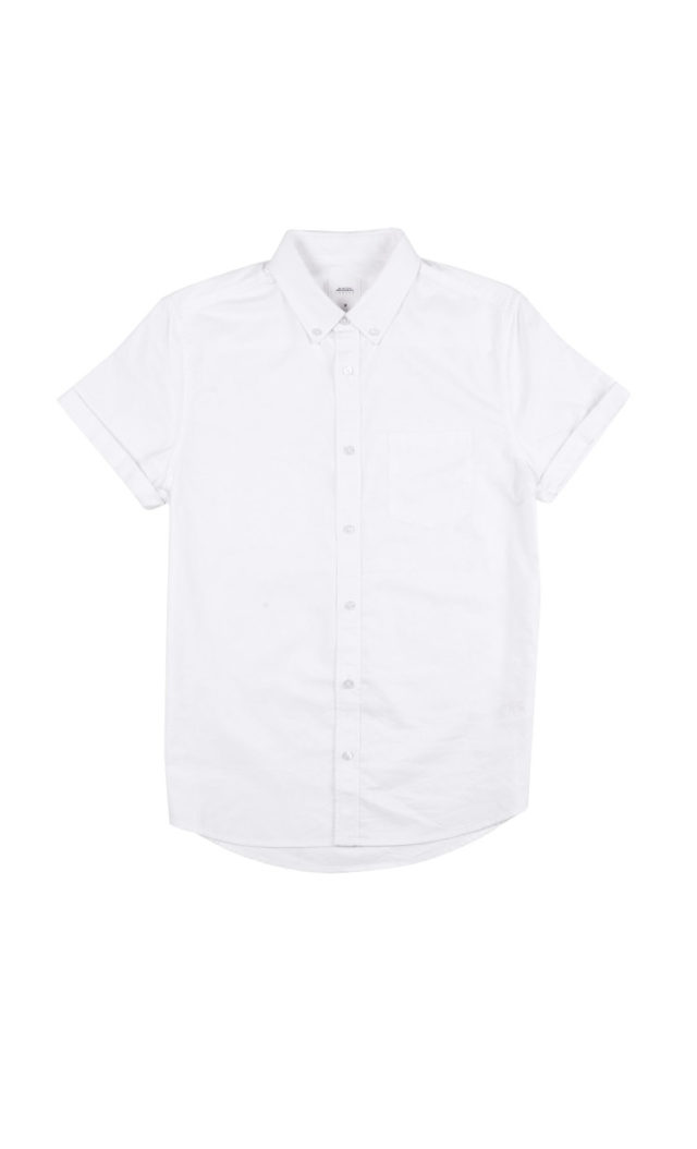 White Jacquard Collar Polo Shirt - Hello! We are wt+