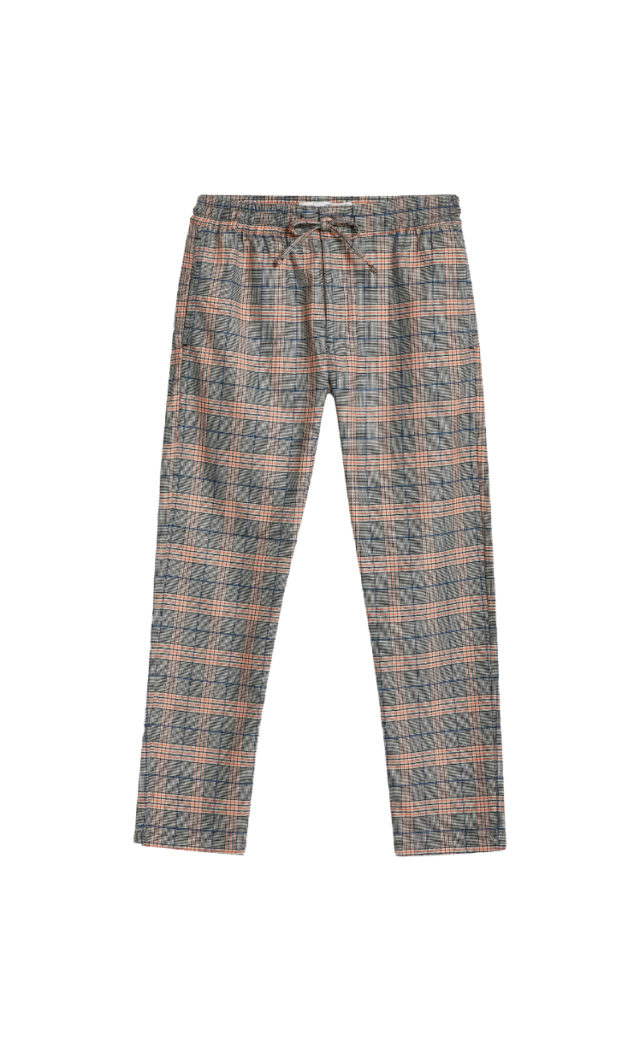 orange linen trousers
