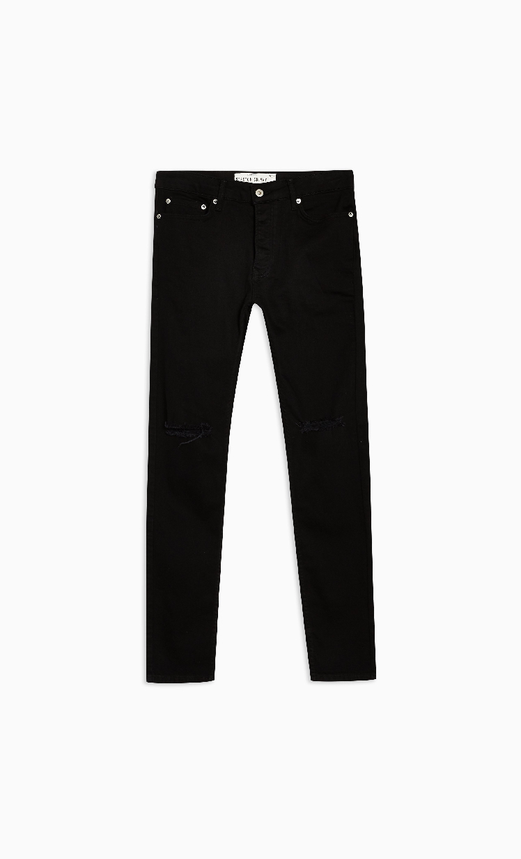 Black Double Ripped Stretch Skinny Jeans - Hello! We are wt+
