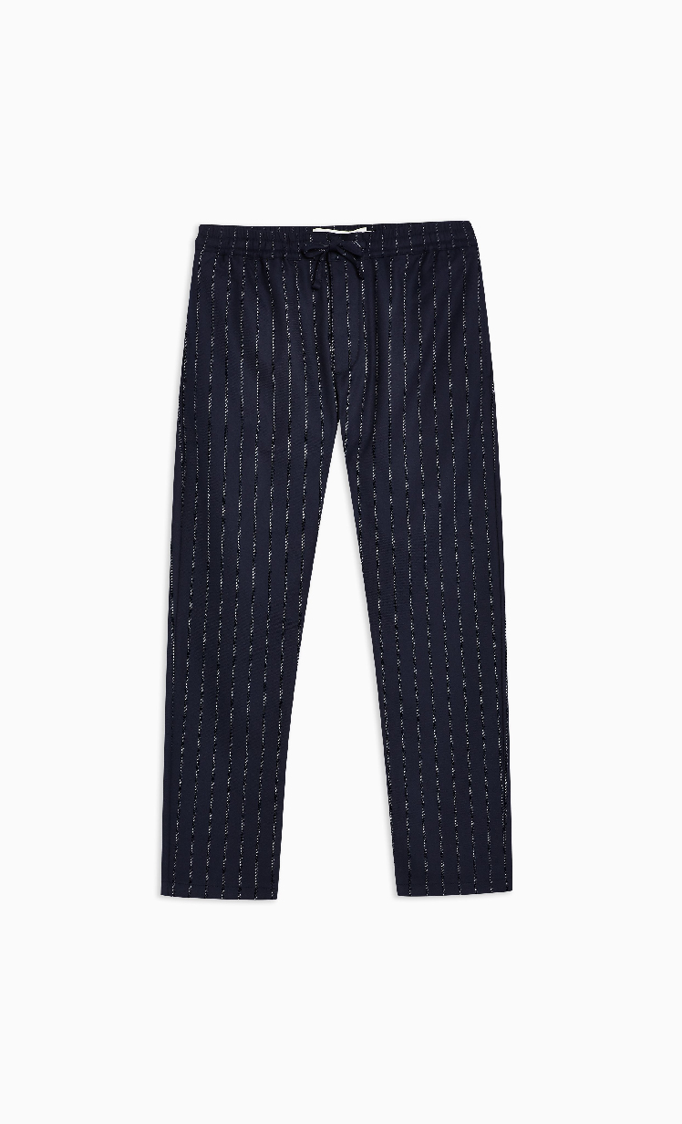 mesh stripe trousers