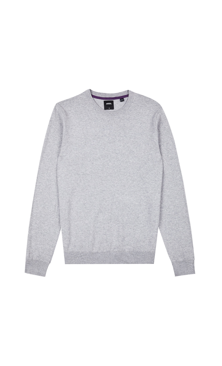 GREY MARL CREW NECK JUMPER - Hello! We are wt+