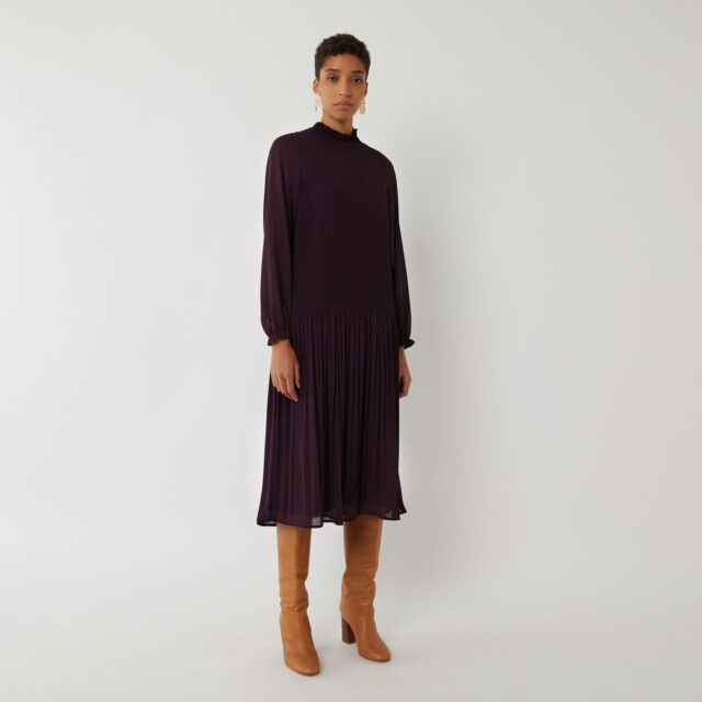 MICRO PLEAT MIDI DRESS - Hello! We are wt+