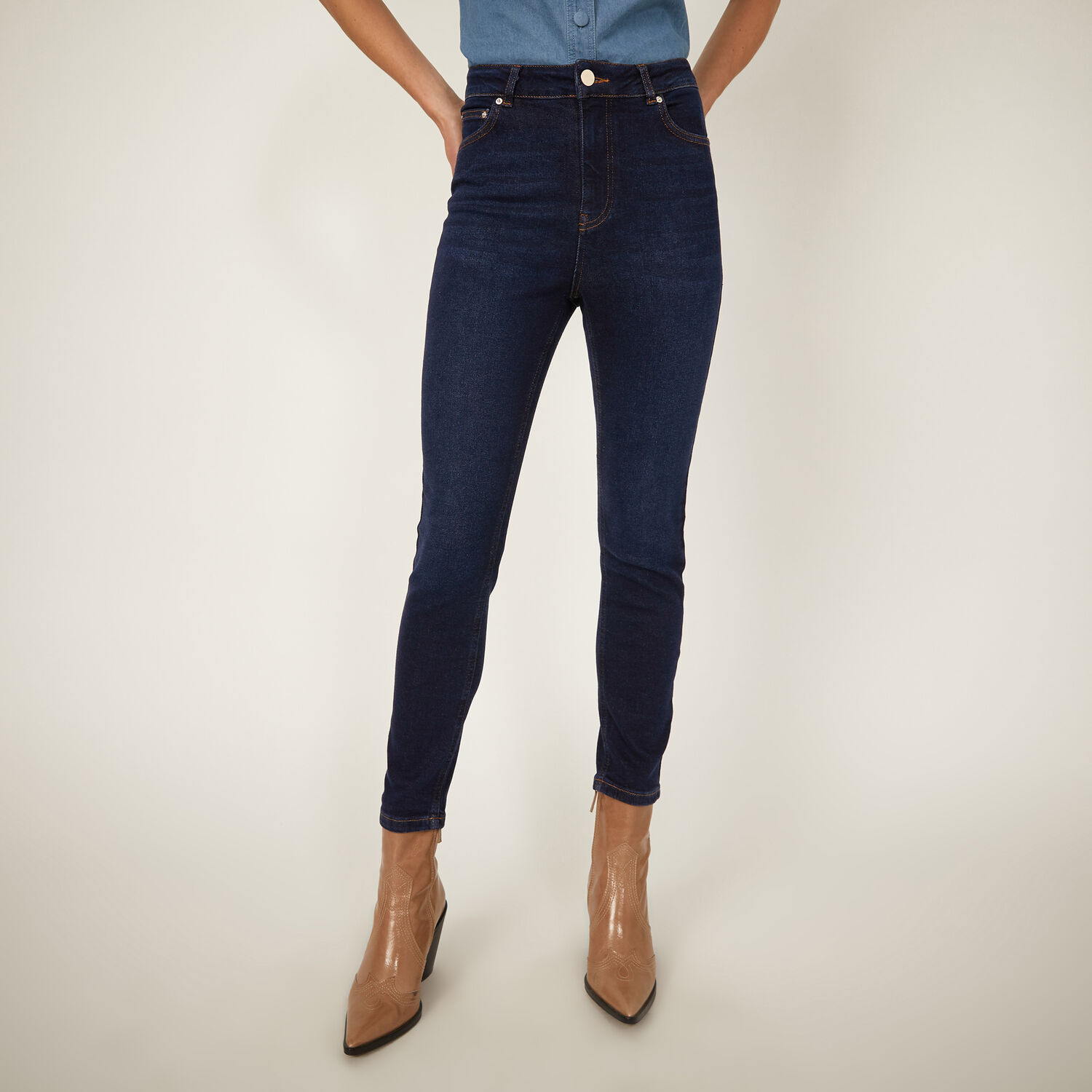 leather high waisted skinny jeans