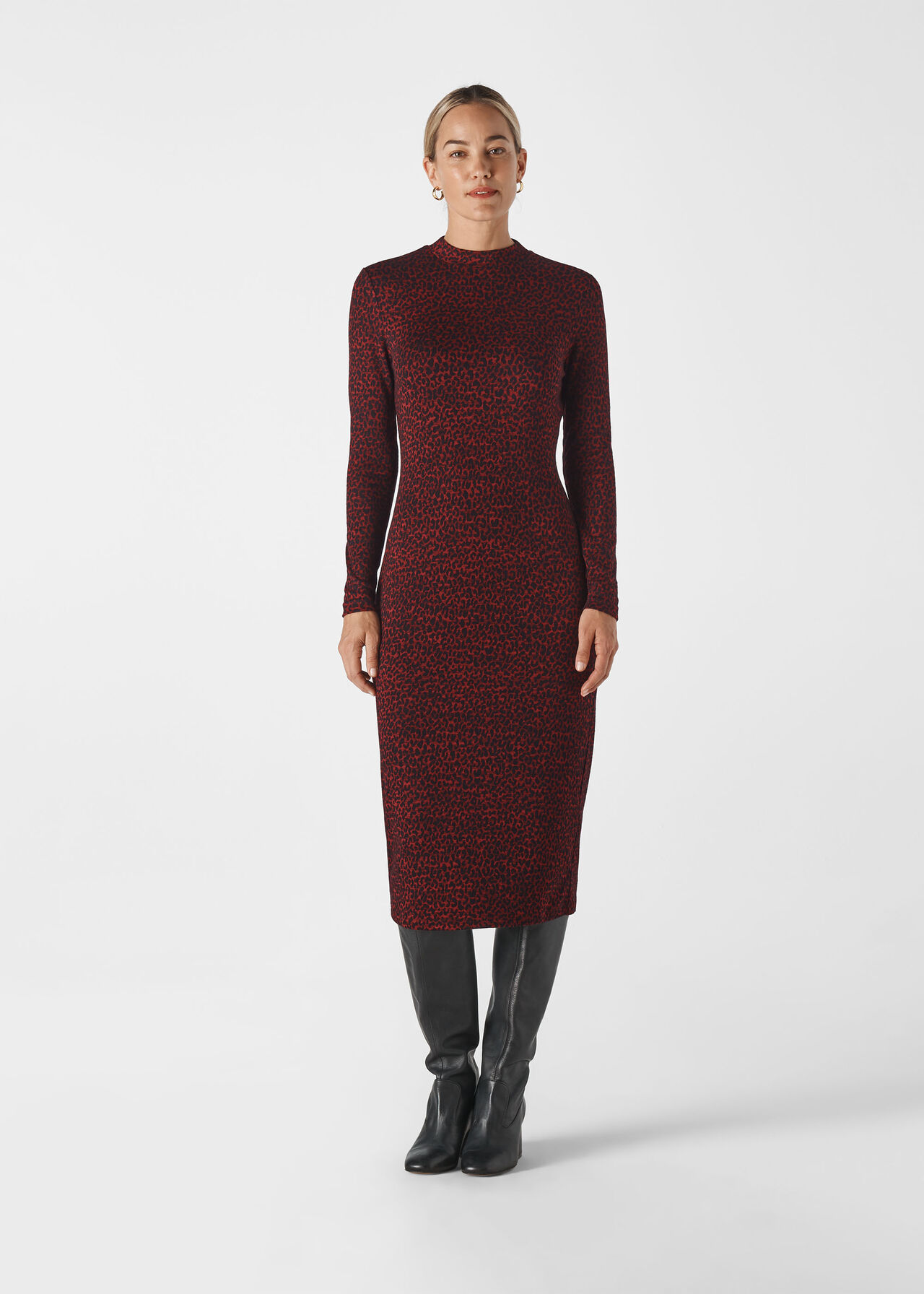 whistles strappy animal metallic dress