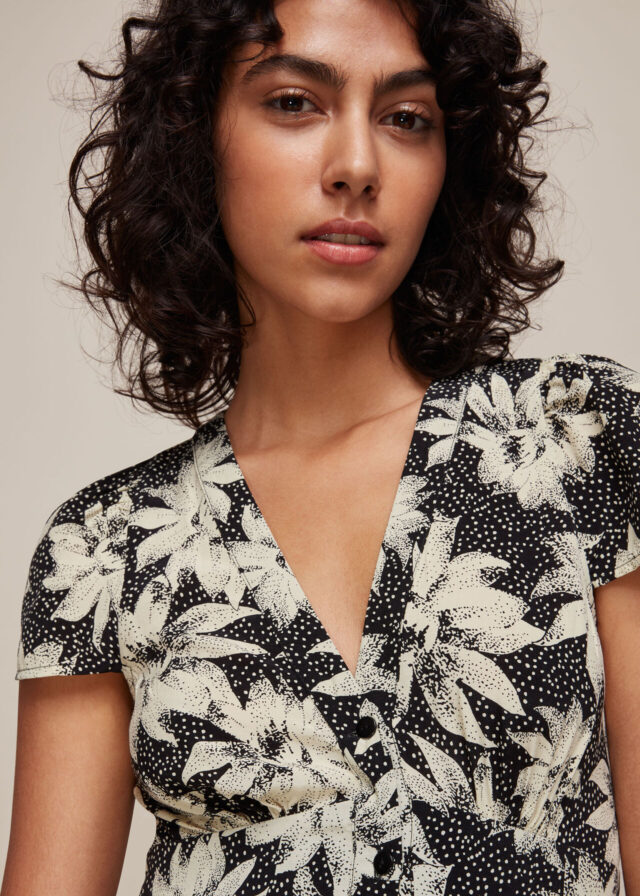WHISTLES STARBURST FLORAL PRINT DRESS Hello! We are wt+